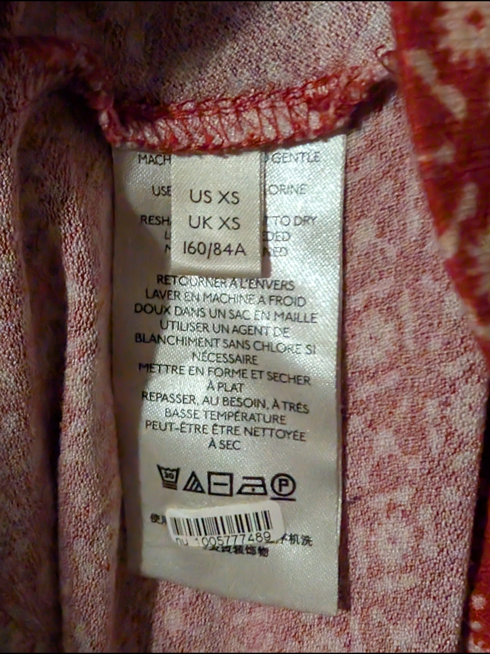 Free People Shayla Mini Dress Red Micro-Print Button Mini Dress - Picture 12 of 13